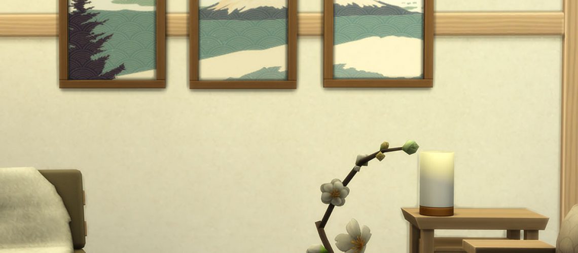 Sims 4 recolor Snowy Escape Painting by Suanne