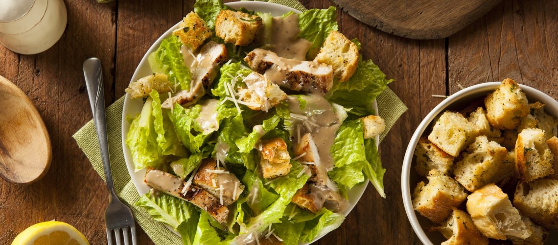 Healthy Grilled Chicken Caesar Salad
