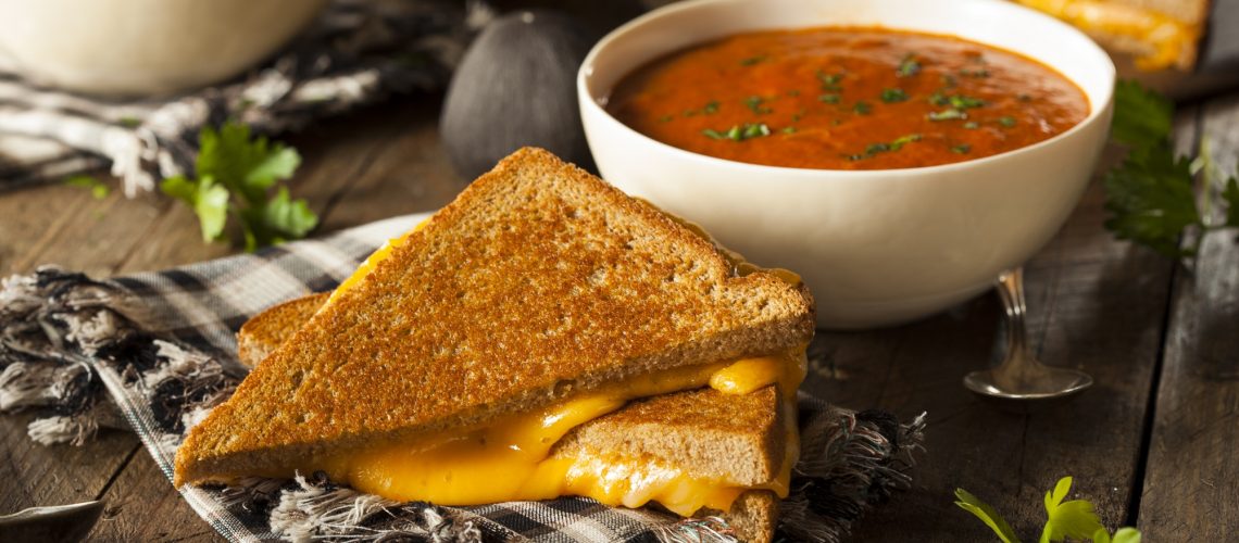 Homemade Grilled Cheese with Tomato Soup